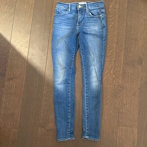 Frame Denim le high skinny Women's Blue Skinny Jeans - soft and stretchy